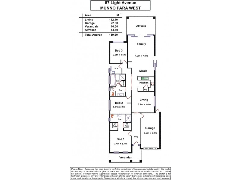 57 Light Avenue, Munno Para SA 5115 Floorplan
