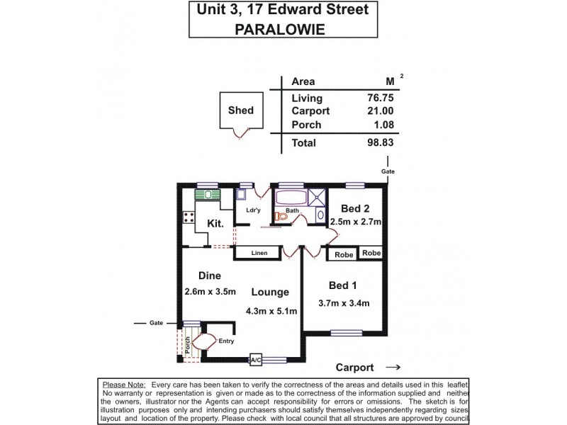 3/17 Edward Street, Paralowie SA 5108 Floorplan