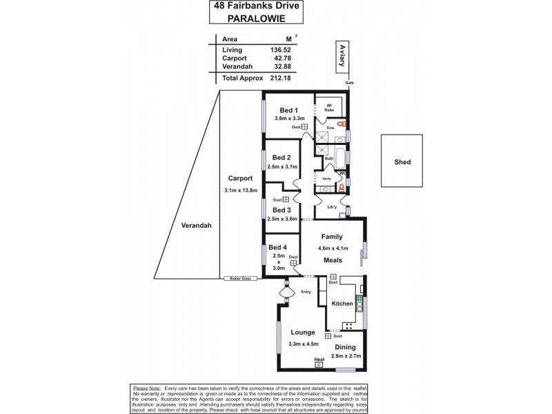 48 Fairbanks Drive, Paralowie SA 5108 Floorplan