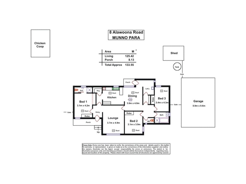 8 Alawoona Road, Munno Para SA 5115 Floorplan
