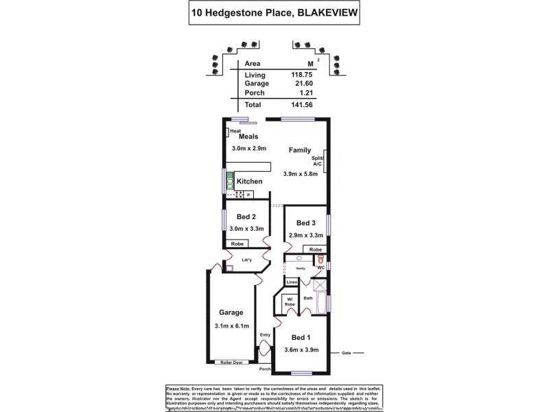 10 Hedgestone Place, Blakeview SA 5114 Floorplan