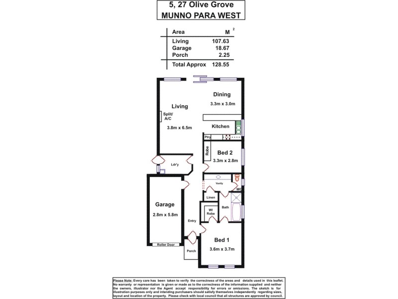 5/27 Olive Grove, Munno Para West SA 5115 Floorplan
