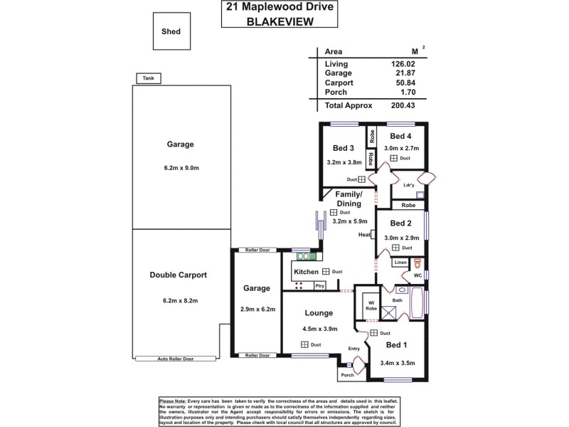 21 Maplewood Drive, Blakeview SA 5114 Floorplan