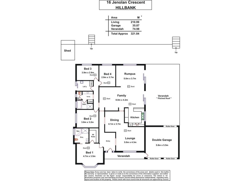 16 Jenolan Crescent, Hillbank SA 5112 Floorplan