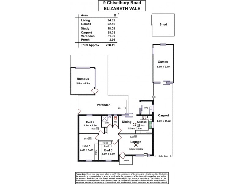 9 Chiselbury Road, Elizabeth Vale SA 5112 Floorplan