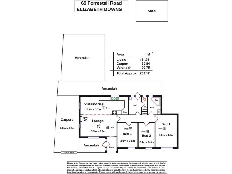 69 Forrestall Road, Elizabeth Downs SA 5113 Floorplan