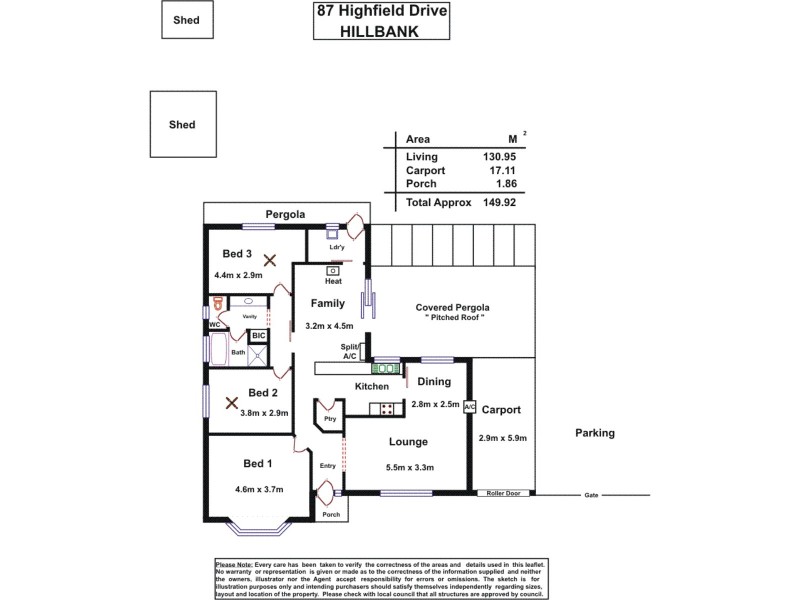 87 Highfield Drive, Hillbank SA 5112 Floorplan