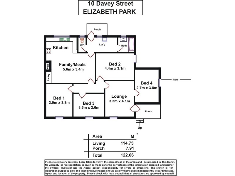 10 Davey Street, Elizabeth Park SA 5113 Floorplan