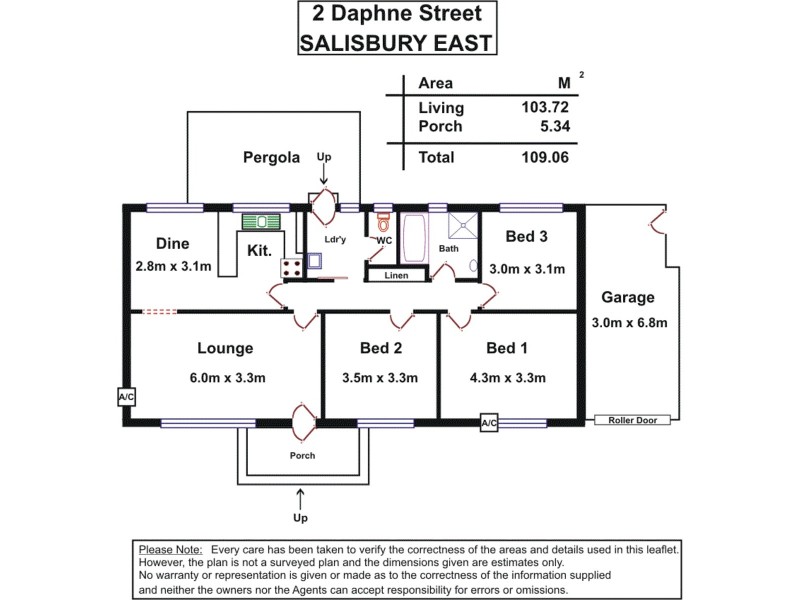 2 Daphne Road, Salisbury East SA 5109 Floorplan