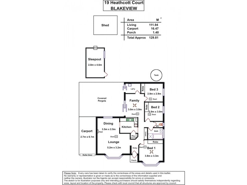 19 Heathcott Court, Blakeview SA 5114 Floorplan