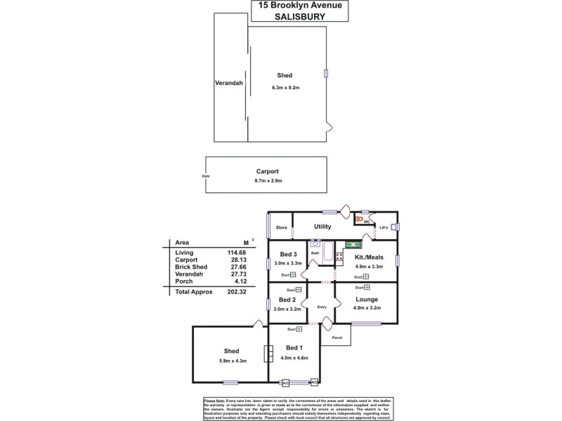 15 Brooklyn Avenue, Salisbury SA 5108 Floorplan