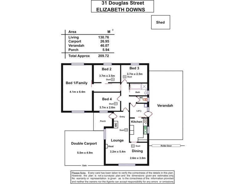 31 Douglas Street, Elizabeth Downs SA 5113 Floorplan