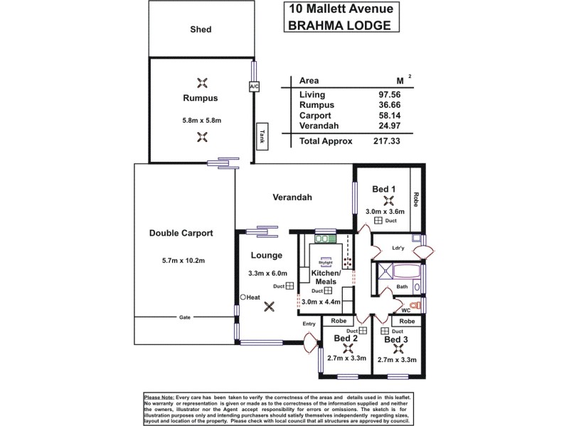 10 Mallett Avenue, Brahma Lodge SA 5109 Floorplan