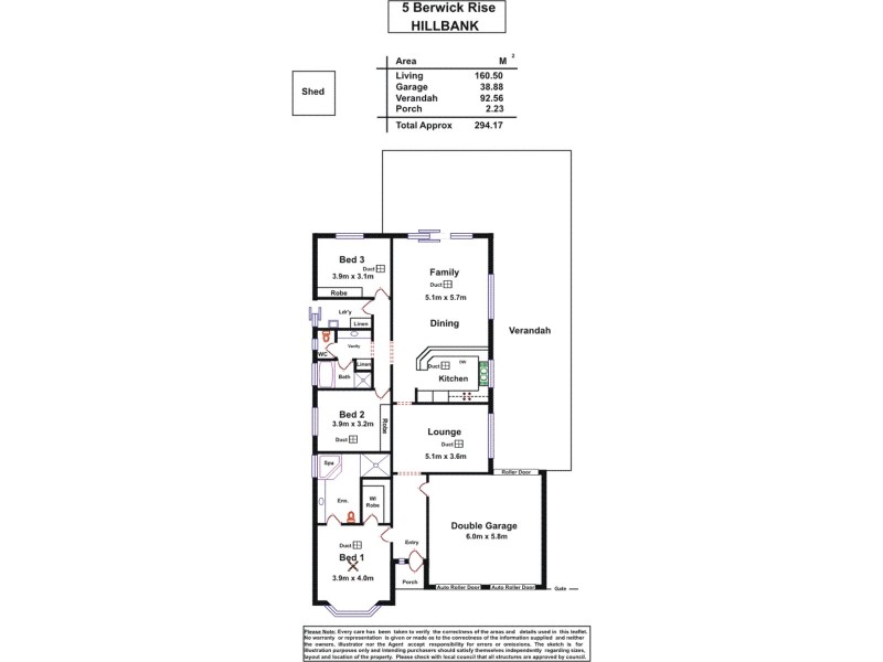 5 Berwick Rise, Hillbank SA 5112 Floorplan