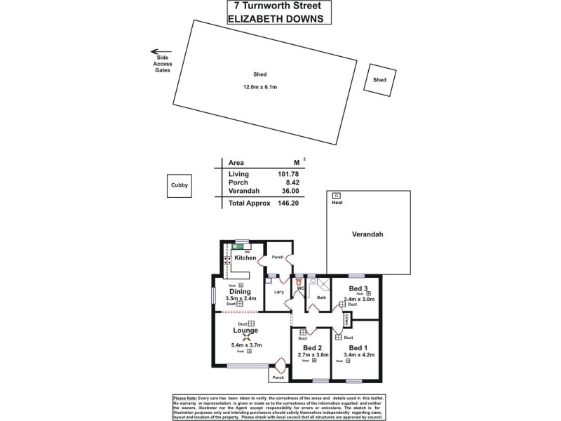 7 Turnworth Street, Elizabeth Downs SA 5113 Floorplan