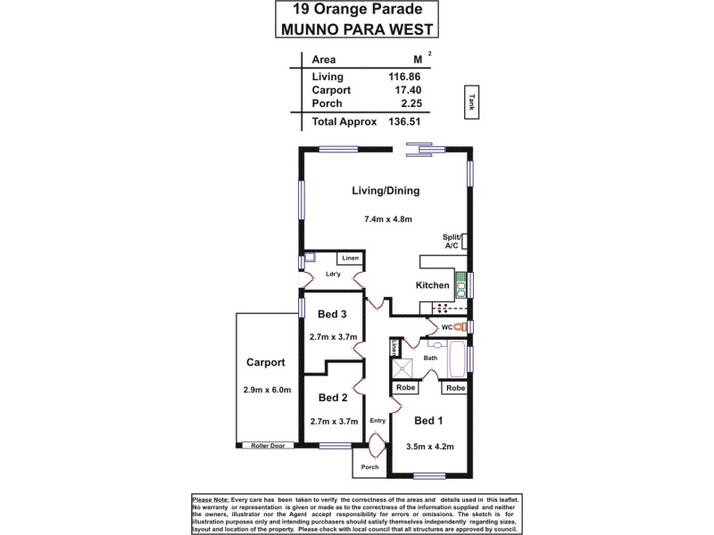 19 Orange Parade, Munno Para West SA 5115 Floorplan