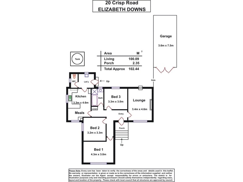 20 Crisp Road, Elizabeth Downs SA 5113 Floorplan