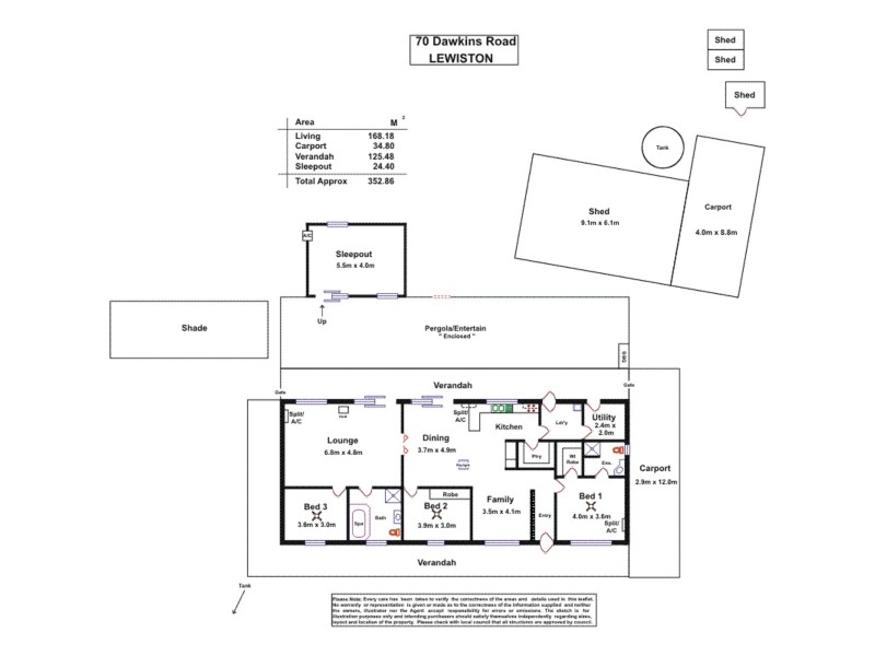 70 Dawkins Road, Lewiston SA 5501 Floorplan