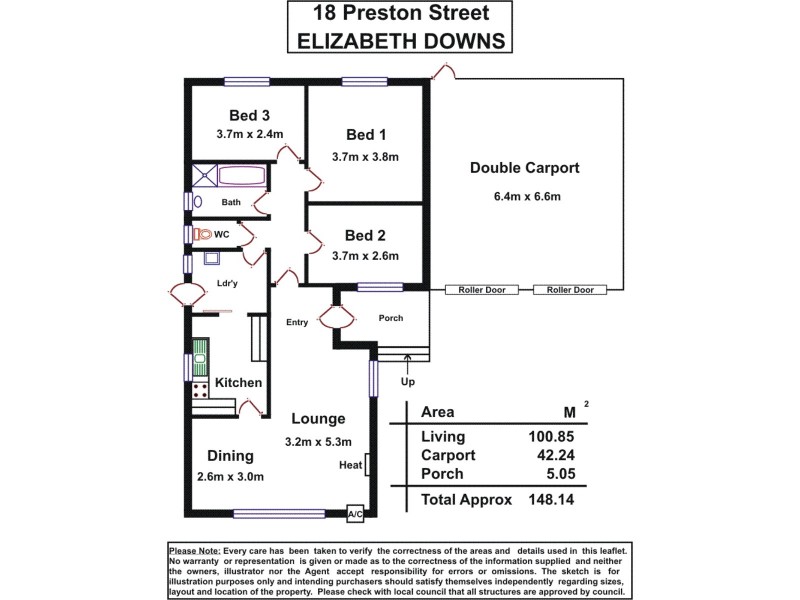 18 Preston Street, Elizabeth Downs SA 5113 Floorplan