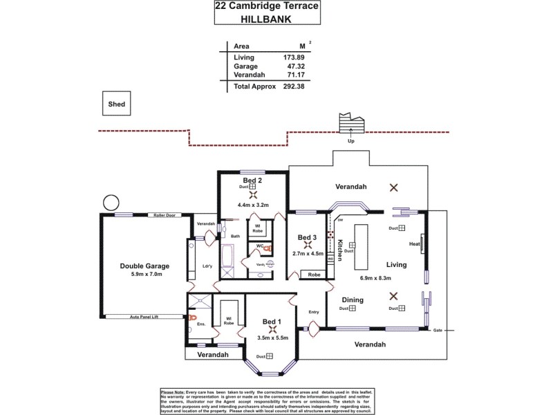 22 Cambridge Terrace, Hillbank SA 5112 Floorplan