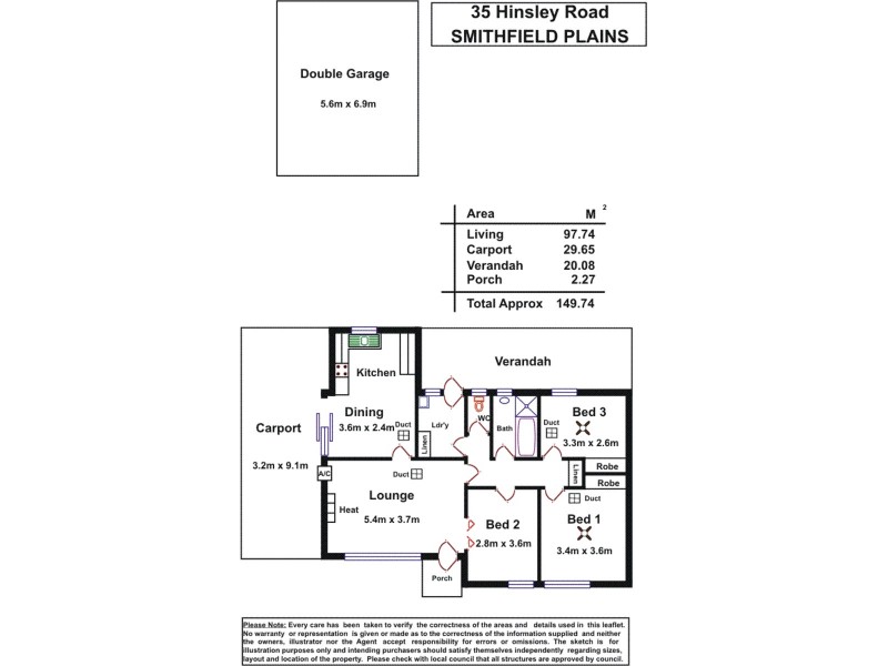 35 Hinsley Road, Smithfield Plains SA 5114 Floorplan