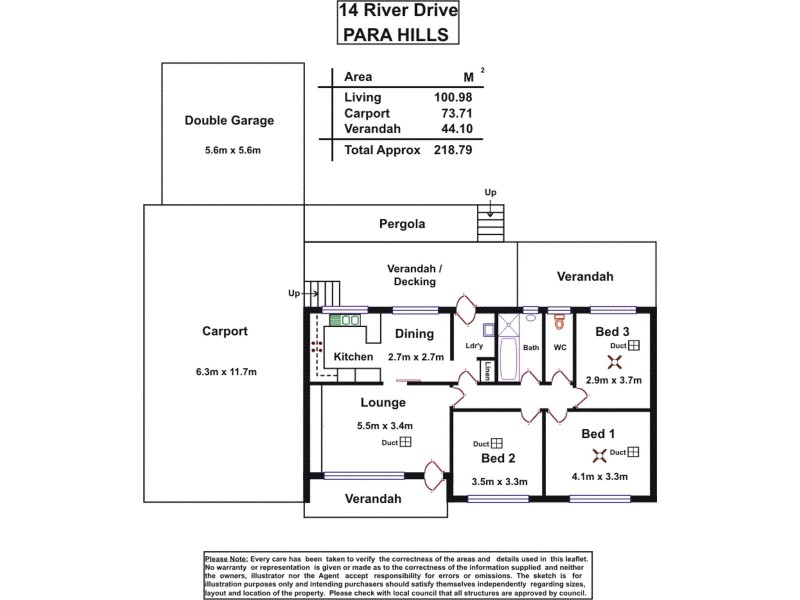 14 River Drive, Para Hills SA 5096 Floorplan