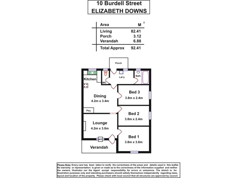 10 Burdell Street, Elizabeth Downs SA 5113 Floorplan