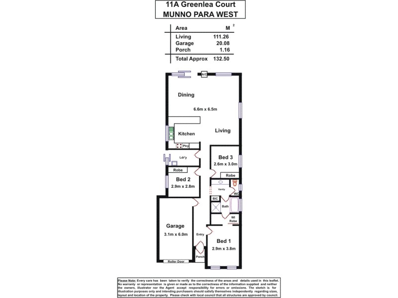 11a Greenlea Court, Munno Para West SA 5115 Floorplan