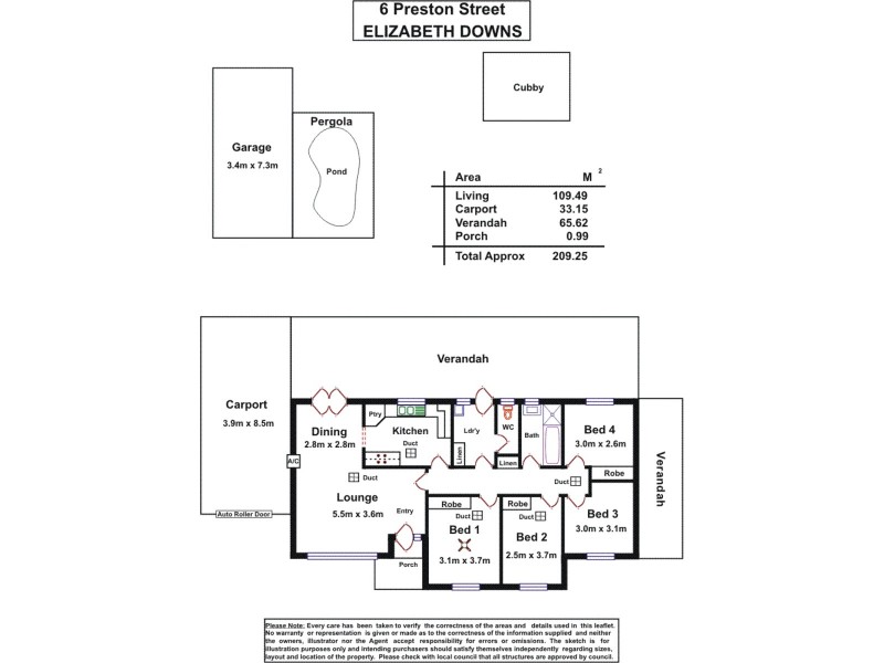 6 Preston Street, Elizabeth Downs SA 5113 Floorplan