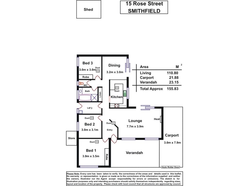 15 Rose Street, Smithfield SA 5114 Floorplan