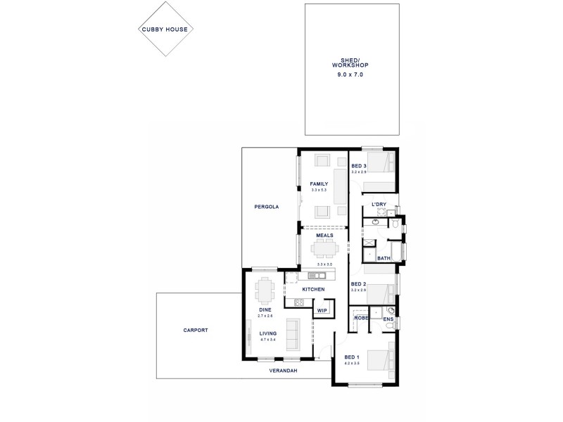 10 Darlton Court, Andrews Farm SA 5114 Floorplan