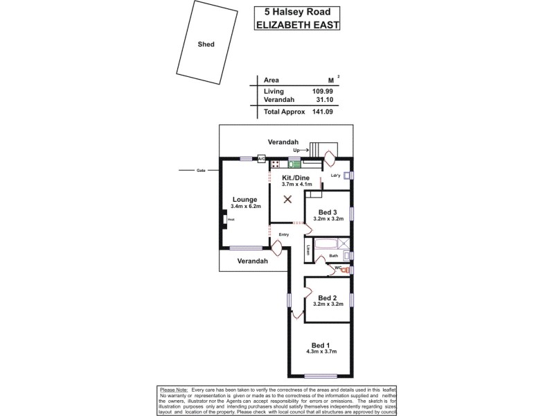 5 Halsey Road, Elizabeth East SA 5112 Floorplan