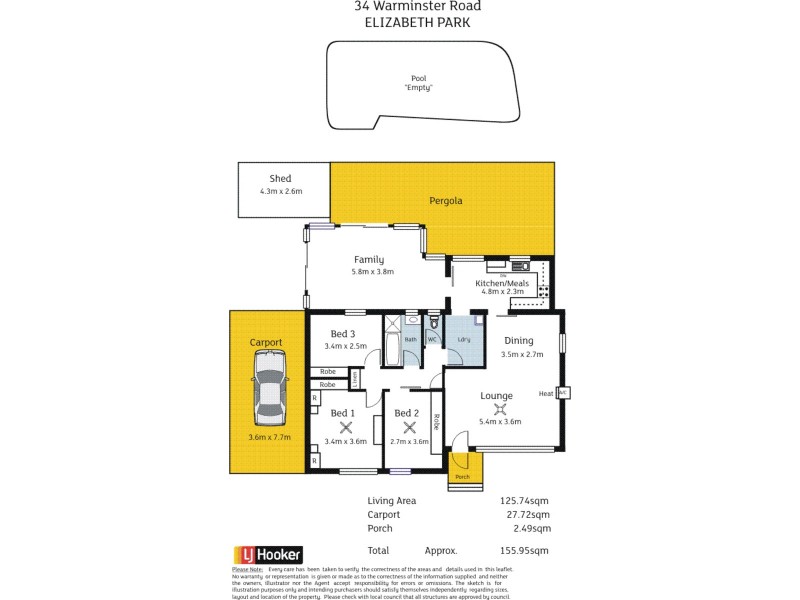34 Warminster Road, Elizabeth Park SA 5113 Floorplan