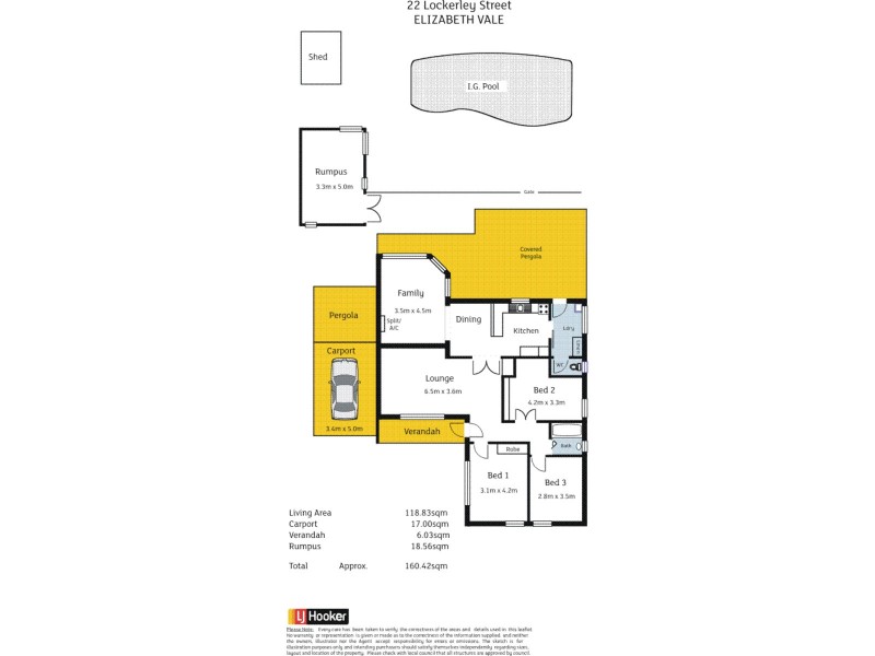 22 Lockerly Street, Elizabeth Vale SA 5112 Floorplan