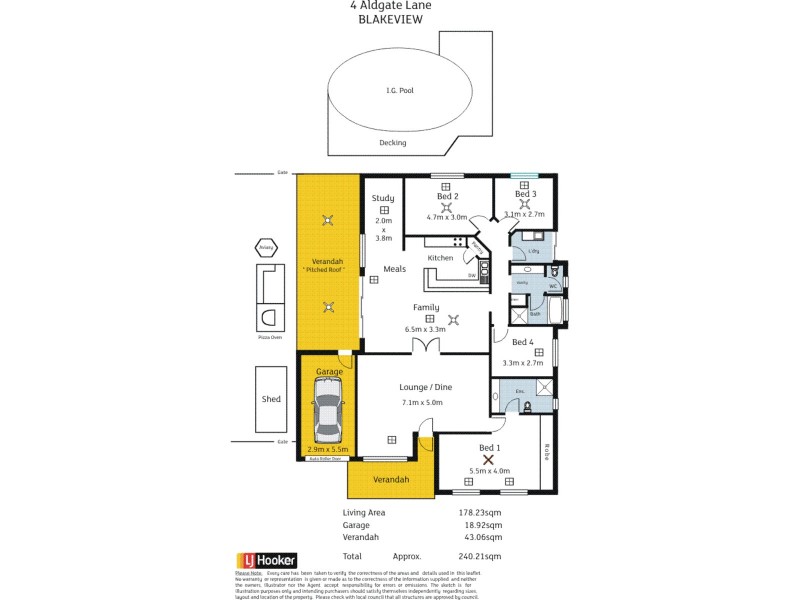 4 Aldgate Lane, Blakeview SA 5114 Floorplan
