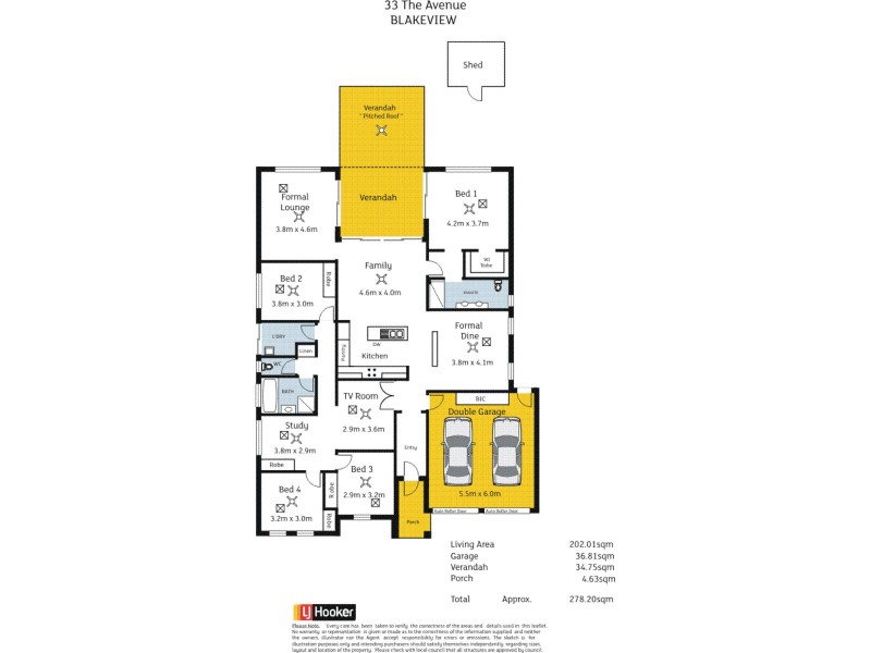 33 The Avenue, Blakeview SA 5114 Floorplan
