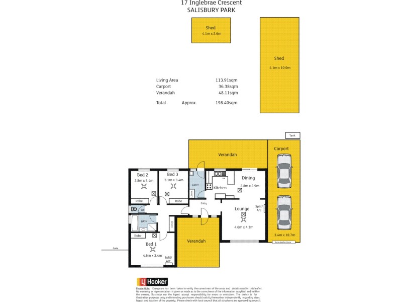 17 Inglebrae Crescent, Salisbury Park SA 5109 Floorplan