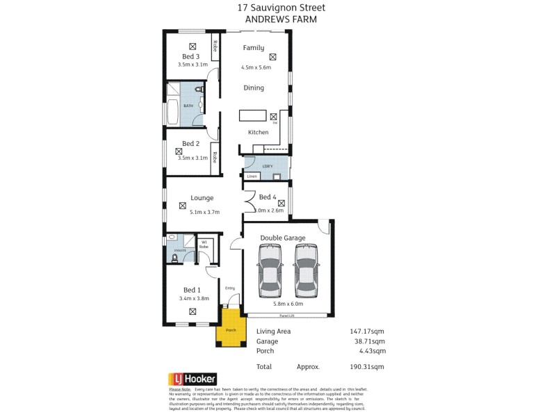 17 Sauvignon Street, Andrews Farm SA 5114 Floorplan