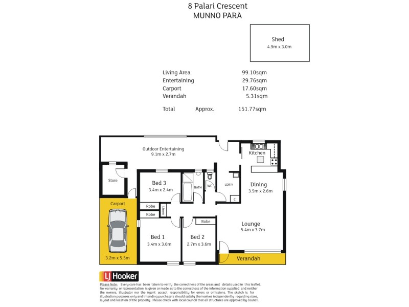 8 Palari Crescent, Munno Para SA 5115 Floorplan