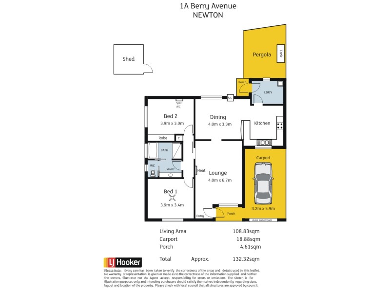 1A Berry Avenue, Newton SA 5074 Floorplan
