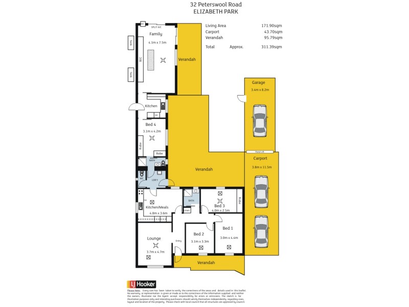 32 Peterswool Road, Elizabeth Park SA 5113 Floorplan