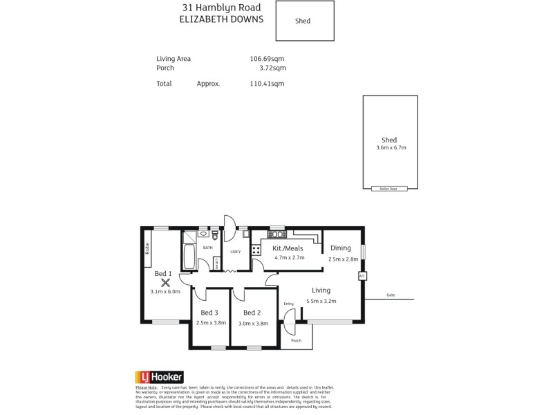 31 Hamblynn Road, Elizabeth Downs SA 5113 Floorplan