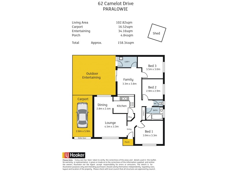 62 Camelot Drive, Paralowie SA 5108 Floorplan