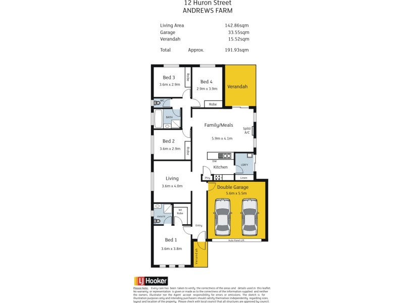 12 Huron Street, Andrews Farm SA 5114 Floorplan