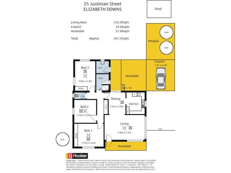 25 Justinian Street, Elizabeth Downs SA 5113 Floorplan