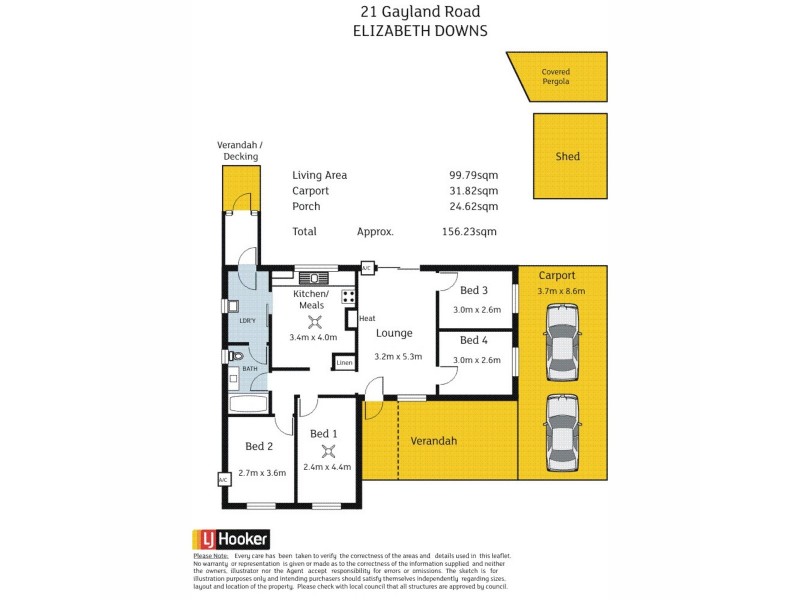 21 Gayland Road, Elizabeth Downs SA 5113 Floorplan