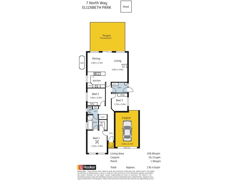 7 North Way, Elizabeth Park SA 5113 Floorplan