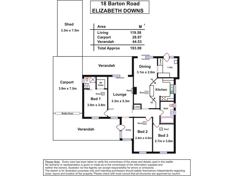 18 Barton Road, Elizabeth Downs SA 5113 Floorplan