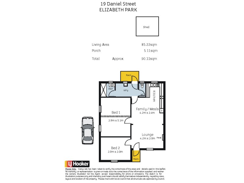 19 Daniel Street, Elizabeth Park SA 5113 Floorplan