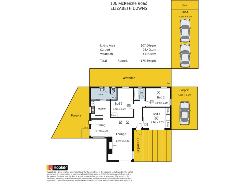 106 McKenzie Road, Elizabeth Downs SA 5113 Floorplan